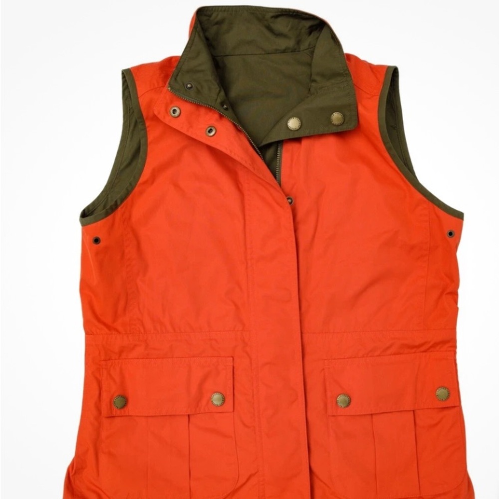 Womens Medium Polo Ralph Lauren Reversible Olive+ Red/Orange Smoke Free : Mint